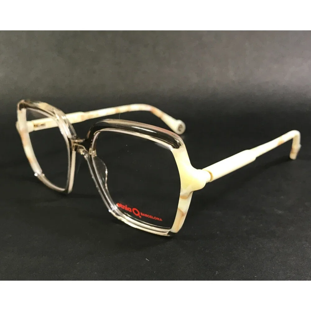 Etnia Barcelona Eyeglasses Frames KORE BE Clear Beige Marble Hexagon 54-17-138